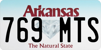 AR license plate 769MTS