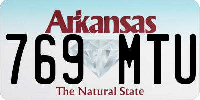 AR license plate 769MTU