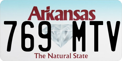 AR license plate 769MTV