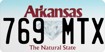 AR license plate 769MTX