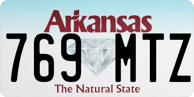 AR license plate 769MTZ