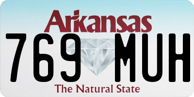 AR license plate 769MUH