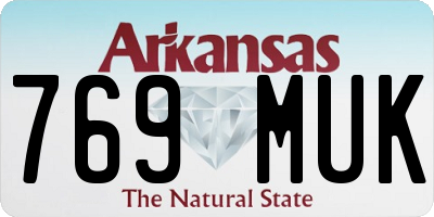 AR license plate 769MUK