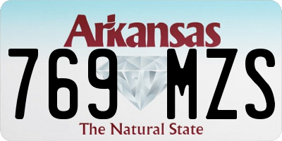 AR license plate 769MZS