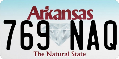AR license plate 769NAQ