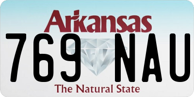 AR license plate 769NAU