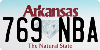 AR license plate 769NBA