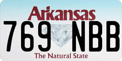 AR license plate 769NBB
