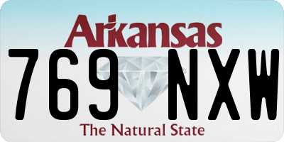 AR license plate 769NXW