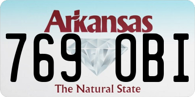 AR license plate 769OBI