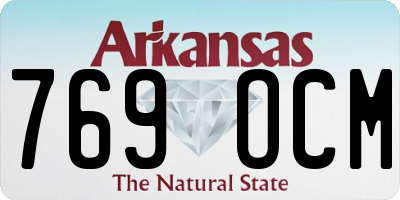 AR license plate 769OCM