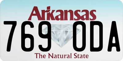 AR license plate 769ODA