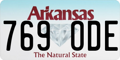 AR license plate 769ODE