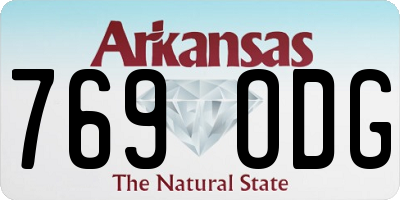 AR license plate 769ODG