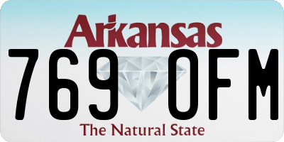 AR license plate 769OFM