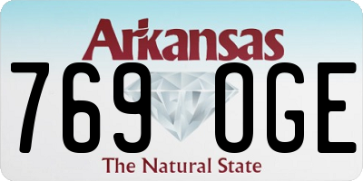 AR license plate 769OGE