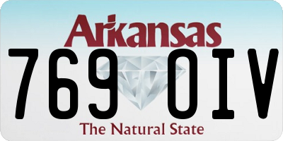 AR license plate 769OIV