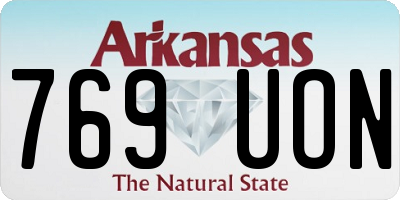 AR license plate 769UON