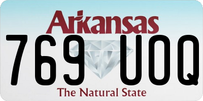 AR license plate 769UOQ