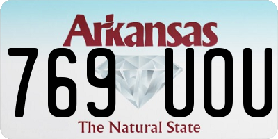 AR license plate 769UOU