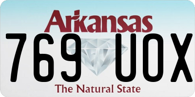 AR license plate 769UOX