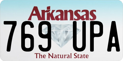 AR license plate 769UPA