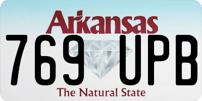 AR license plate 769UPB