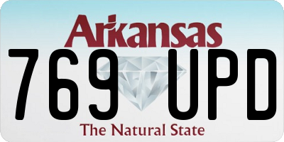 AR license plate 769UPD