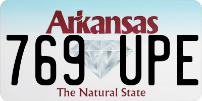 AR license plate 769UPE
