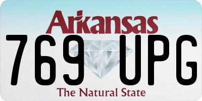 AR license plate 769UPG