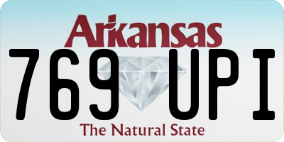 AR license plate 769UPI