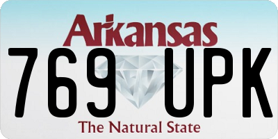 AR license plate 769UPK