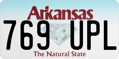 AR license plate 769UPL