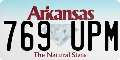 AR license plate 769UPM