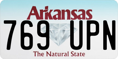 AR license plate 769UPN