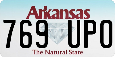 AR license plate 769UPO