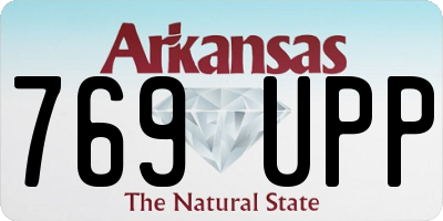 AR license plate 769UPP
