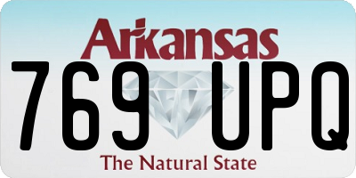 AR license plate 769UPQ