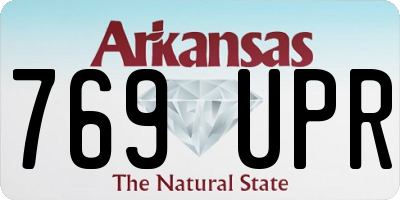 AR license plate 769UPR