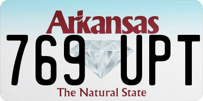 AR license plate 769UPT