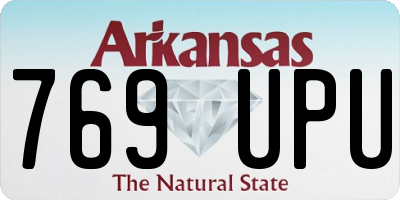 AR license plate 769UPU