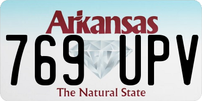 AR license plate 769UPV