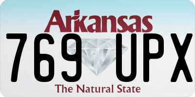 AR license plate 769UPX