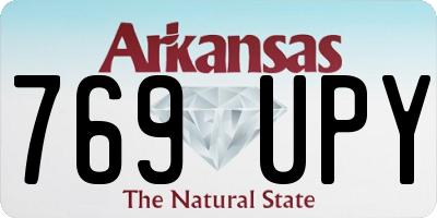 AR license plate 769UPY