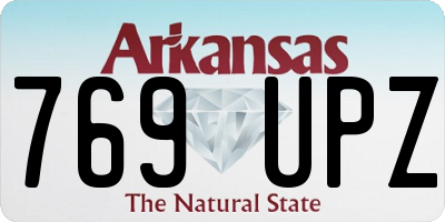 AR license plate 769UPZ