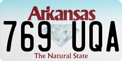 AR license plate 769UQA