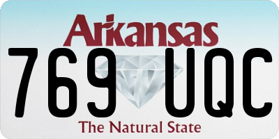 AR license plate 769UQC
