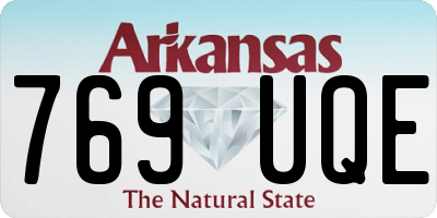 AR license plate 769UQE