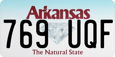 AR license plate 769UQF