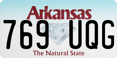 AR license plate 769UQG